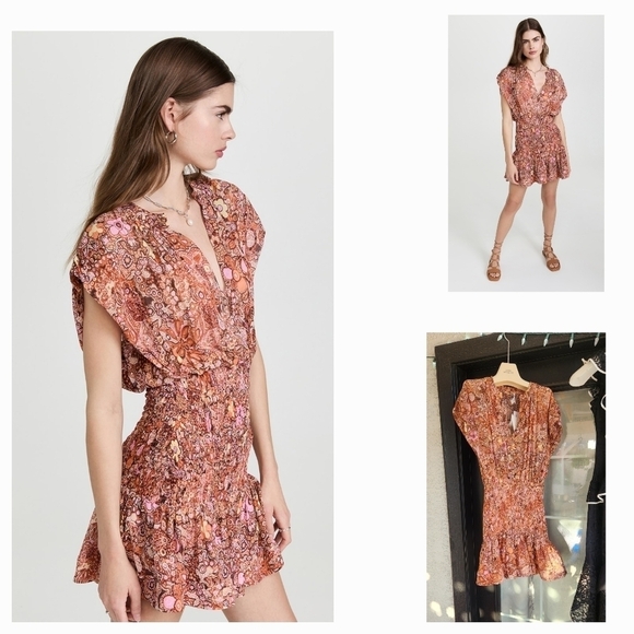 A.L.C.Carly Floral Silk Mini Dress - Picture 1 of 3